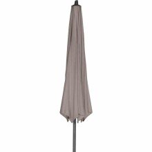 Sonnenschirm >AVIO< in taupe, Aluminium, Polyester - 350x262x350cm (BxHxT)