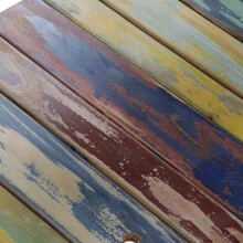 Gartenbank >PALU< in boat-look finish mehrfarbig, Massivholz - 57x90x124 (BxHxT)