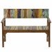 Gartenbank >PALU< in boat-look finish mehrfarbig, Massivholz - 57x90x124 (BxHxT)