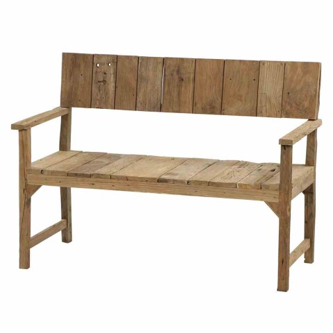 Gartenbank >LOREO< in Teak, Massivholz - 60x90x124cm (BxHxT)