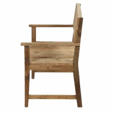 Gartenbank >LOREO< in Teak, Massivholz - 60x90x124cm (BxHxT)