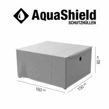 Gartenmöbel-Schutzhülle >AQUASHIELD< in grau, Polyester - 160x85x150cm (BxHxT)