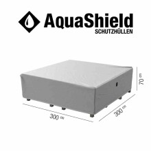 Gartenmöbel-Schutzhülle >AQUASHIELD< in grau, Polyester - 300x70x300cm (BxHxT)