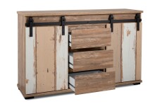 Sideboard >Marrakesch< Valhalla Eiche Dekor / Milford Kiefer Dekor - 140x87x40cm (B/H/T)
