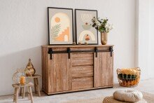 Sideboard >Marrakesch< Valhalla Eiche Dekor / Milford Kiefer Dekor - 140x87x40cm (B/H/T)