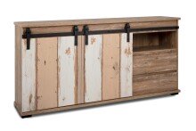 Sideboard >Marrakesch< Valhalla Eiche Dekor / Milford Kiefer Dekor - 180x87x40cm (B/H/T)