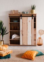 Highboard >Marrakesch< Valhalla Eiche Dekor / Milford Kiefer Dekor - 120x140x40cm (B/H/T)
