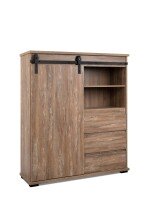 Highboard >Marrakesch< Valhalla Eiche Dekor / Milford Kiefer Dekor - 120x140x40cm (B/H/T)