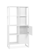 Raumteilerregal >Sumatra< 8 Fächer, 2 Türen, weiß - 83,5x165x40cm (BxHxT)