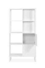 Raumteilerregal >Sumatra< 8 Fächer, 2 Türen, weiß - 83,5x165x40cm (BxHxT)