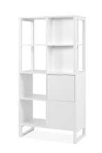 Raumteilerregal >Sumatra< 8 Fächer, 2 Türen, weiß - 83,5x165x40cm (BxHxT)