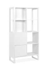 Raumteilerregal >Sumatra< 8 Fächer, 2 Türen, weiß - 83,5x165x40cm (BxHxT)