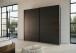Schwebetürenschrank >Barea< 2 Böden, 2 Stangen, Eiche dunkel Dekor / grau - 226x210x62cm (B/H/T)