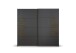 Schwebetürenschrank >Barea< 2 Böden, 2 Stangen, Eiche dunkel Dekor / grau - 226x210x62cm (B/H/T)