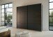 Schwebetürenschrank >Barea< 2 Böden, 2 Stangen, Eiche dunkel Dekor / grau - 226x210x62cm (B/H/T)