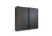 Schwebetürenschrank >Barea< 2 Böden, 2 Stangen, Eiche dunkel Dekor / grau - 226x210x62cm (B/H/T)