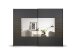 Schwebetürenschrank >Barea< 3 Böden, 3 Stangen, Eiche dunkel Dekor / grau - 271x210x62cm (B/H/T)