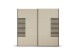 Schwebetürenschrank >Barea< 2 Stangen, 2 Böden, Eiche dunkel Dekor/Champagner - 226x210x62cm B/H/T