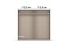 Schwebetürenschrank >Barea< 2 Stangen, 2 Böden, Eiche dunkel Dekor/Champagner - 226x210x62cm B/H/T
