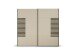 Schwebetürenschrank >Barea< 2 Stangen, 2 Böden, Eiche dunkel Dekor/Champagner - 226x210x62cm B/H/T