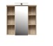 Badezimmerspiegelschrank >Veris< LED-Beleuchtung, Spiegel, Sonoma Eiche Dekor - 68,6x68,1x20cm (B/H/T)