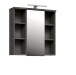Badezimmerspiegelschrank >Veris< LED-Beleuchtung, Spiegel, Betonoptik grau - 68,6x68,1x20cm (B/H/T)