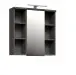 Badezimmerspiegelschrank >Veris< LED-Beleuchtung, Spiegel, Betonoptik grau - 68,6x68,1x20cm (B/H/T)