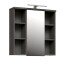 Badezimmerspiegelschrank >Veris< LED-Beleuchtung, Spiegel, Betonoptik grau - 68,6x68,1x20cm (B/H/T)