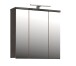 Badezimmerspiegelschrank >Veris< LED-Beleuchtung, Spiegel, Betonoptik grau - 68,6x68,1x20cm (B/H/T)