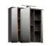 Badezimmerspiegelschrank >Veris< LED-Beleuchtung, Spiegel, Betonoptik grau - 68,6x68,1x20cm (B/H/T)