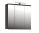 Badezimmerspiegelschrank >Veris< LED-Beleuchtung, Spiegel, Betonoptik grau - 68,6x68,1x20cm (B/H/T)