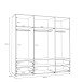 Kleiderschrank >Mokkaris < 4 Schübe, Artisan Eiche Dekor / Weiß - 205,9x200,1x58,8cm (BxHxT)