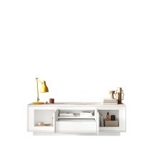 Lowboard >Siena< 2 Türen, 1 Schub, 1 Fach, Weiss Lack matt - 180x58x50 (BxHxT)