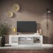 Lowboard >Siena< 2 Türen, 1 Schub, 1 Fach, Weiss Lack matt / Beton - 180x58x50 (BxHxT)