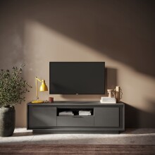 Lowboard >Siena< 2 Türen, 1 Schub, 1 Fach, Lava anthrazit - 180x58x50 (BxHxT)