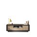 Lowboard >Siena< 2 Türen, 1 Schub, Lava anthrazit, Cadiz Eiche Dekor - 180x58x50 BxHxT