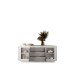 Sideboard >Siena< 2 Türen, 3 Schübe, Weiss Lack matt / Beton-Optik - 180x80x50 (BxHxT)