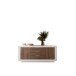 Sideboard >Siena< 2 Türen, 3 Schübe, Weiss Lack matt/Mercure Eiche Dekor 180x80x50 B/H/T