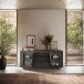 Sideboard >Siena< 2 Türen, 3 Schübe, Soft-Close, Lava anthrazit - 180x80x50 (BxHxT)