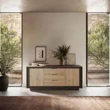 Sideboard >Siena< 2 Türen, 3 Schübe, Lava...