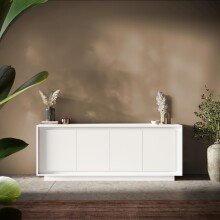 Sideboard >Siena< 4 Türen, Soft-Close, Weiss Lack matt - 207x80x50 (BxHxT)