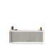Sideboard >Siena< 4 Türen, Soft-Close, Weiss Lack matt / Beton-Optik - 207x80x50 (BxHxT)