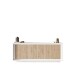 Sideboard >Siena< 4 Türen, Weiss Lack matt / Cadiz Eiche Dekor - 207x80x50 (BxHxT)