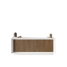 Sideboard >Siena< 4 Türen, Weiss Lack matt /...