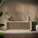 Sideboard >Siena< 4 Türen, Soft-Close, Cashmere / Mercure Eiche Dekor - 207x80x50 BxHxT