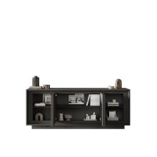 Sideboard >Siena< 4 Türen, Soft-Close, Lava anthrazit - 207x80x50 (BxHxT)
