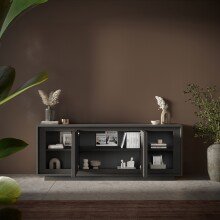 Sideboard >Siena< 4 Türen, Soft-Close, Lava anthrazit - 207x80x50 (BxHxT)