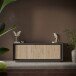Sideboard >Siena< 4 Türen, Lava anthrazit / Cadiz Eiche Dekor - 207x80x50 (BxHxT)