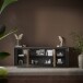 Sideboard >Siena< 4 Türen, Lava anthrazit / Mercure Eiche Dekor - 207x80x50 (BxHxT)