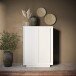 Highboard >Siena< 2 Türen, 6 Böden, Soft-Close, Weiss Lack matt - 106x171x40 (BxHxT)